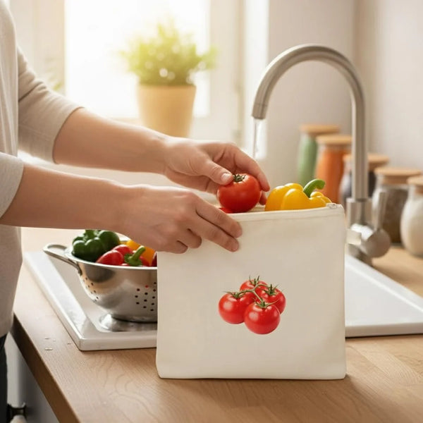Washable Cotton Produce Storage Bags Reusable Vegetable Bags Pack of 10