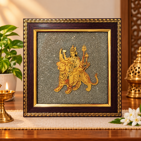 Maa Durga Pyrite Frame